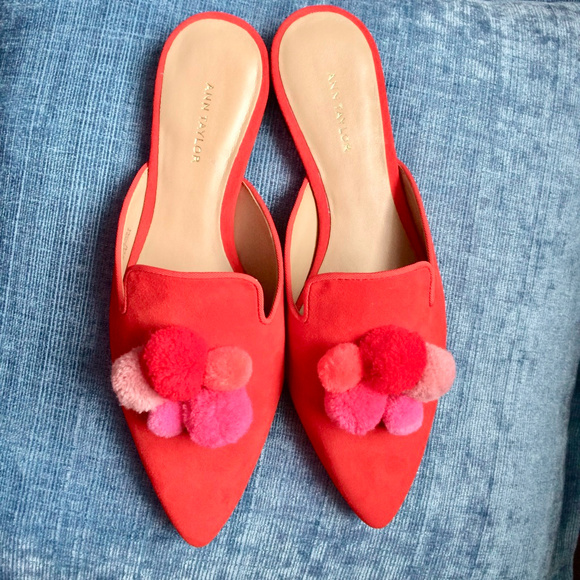 Ann Taylor Shoes - Ann Taylor || NEW Joana Pom Pom Mule Slide